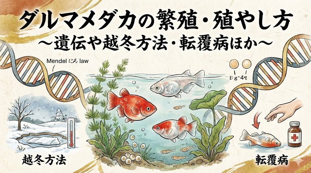ダルマメダカの遺伝・産卵・繁殖・殖やし方について