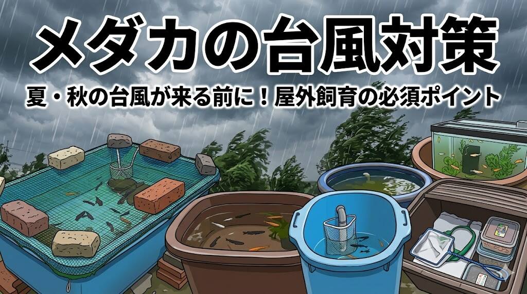 メダカの台風対策