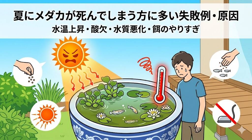 夏になるとメダカが死ぬ理由