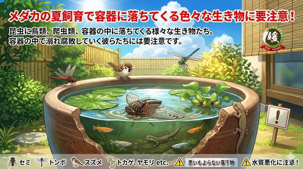 夏の大惨事（落ちてくる生き物たち）