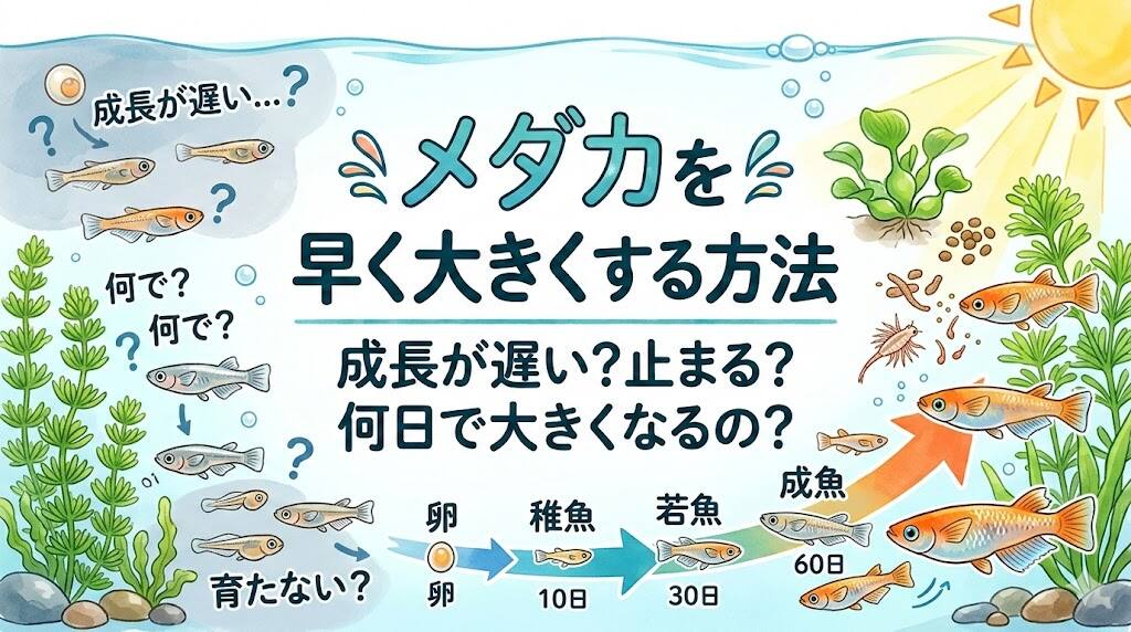 メダカを早く大きくする方法