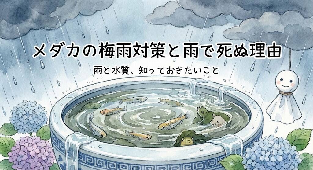 メダカの梅雨対策