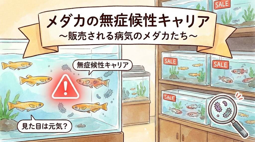 メダカの無症候性キャリア～販売される病気のメダカたち～