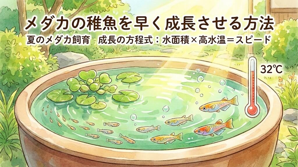 メダカを早く成長させる方法