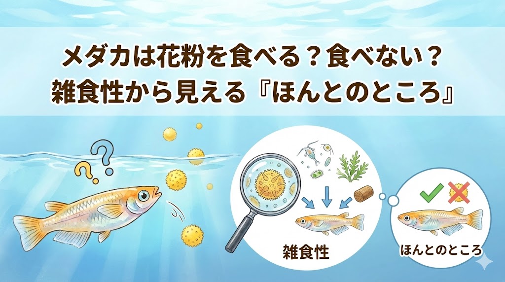 メダカって花粉を食べるの？気になる栄養と消化吸収のホントのところ