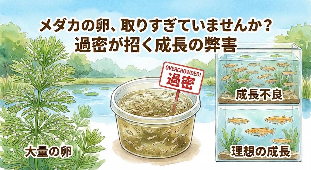 メダカの卵の取り過ぎに注意！少ない方が成長が早い？