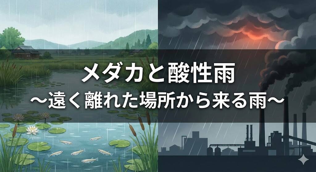 メダカと酸性雨
