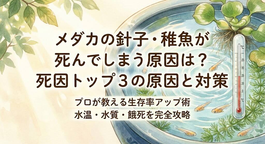 メダカの針子が死ぬ原因は？稚魚の生存率はどのくらい？