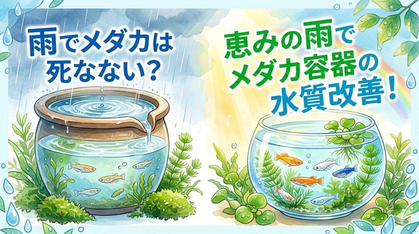 恵みの雨がメダカの命を救う？